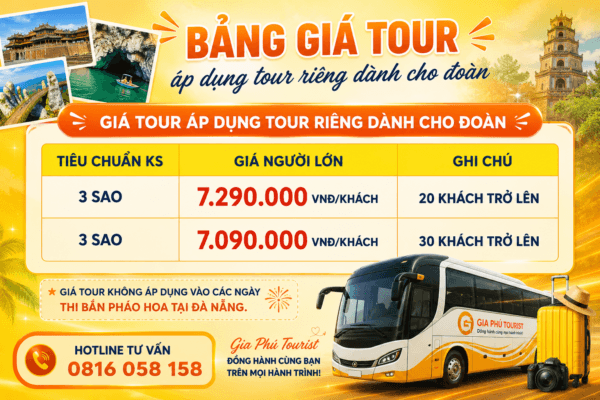 Giá tour Tuy Hòa đi Đà Nẵng